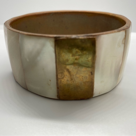 Brass and Shell Inlaid Bracelets - Picture 2 of 4